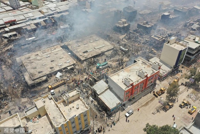 索马里西北部城市发生大火