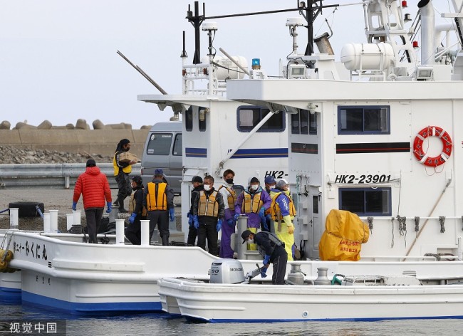 日本发现此前失事的观光船 搜救现场