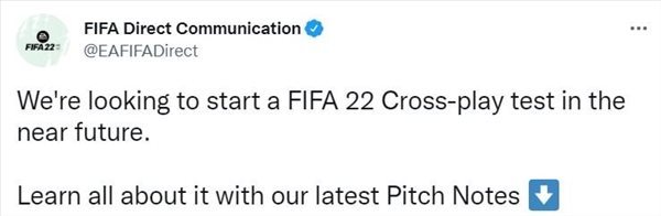 FIFA 22将测试跨平台联机 最早今秋实现跨平台