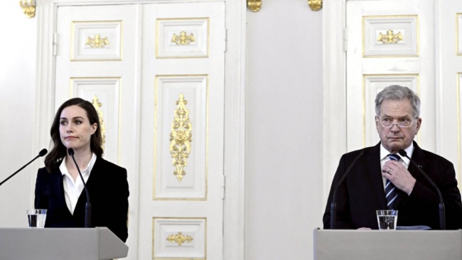 芬兰总统与总理正式宣布其支持芬兰申请加入北约