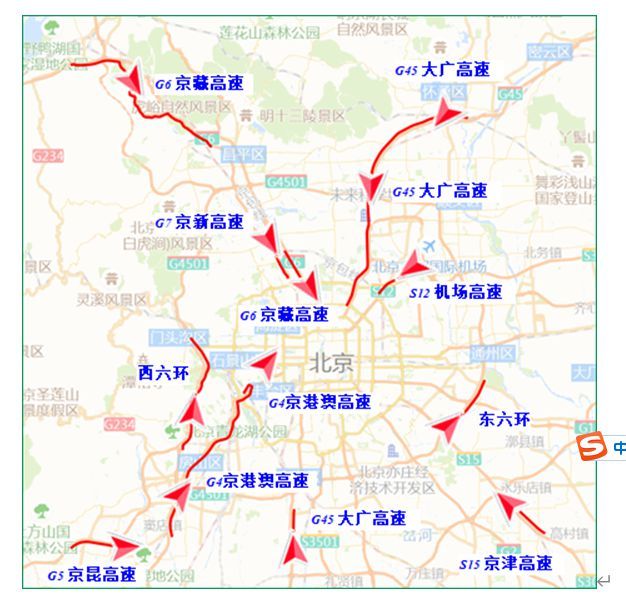 预计5日13时至19时进京交通压力大，节后尾号轮换